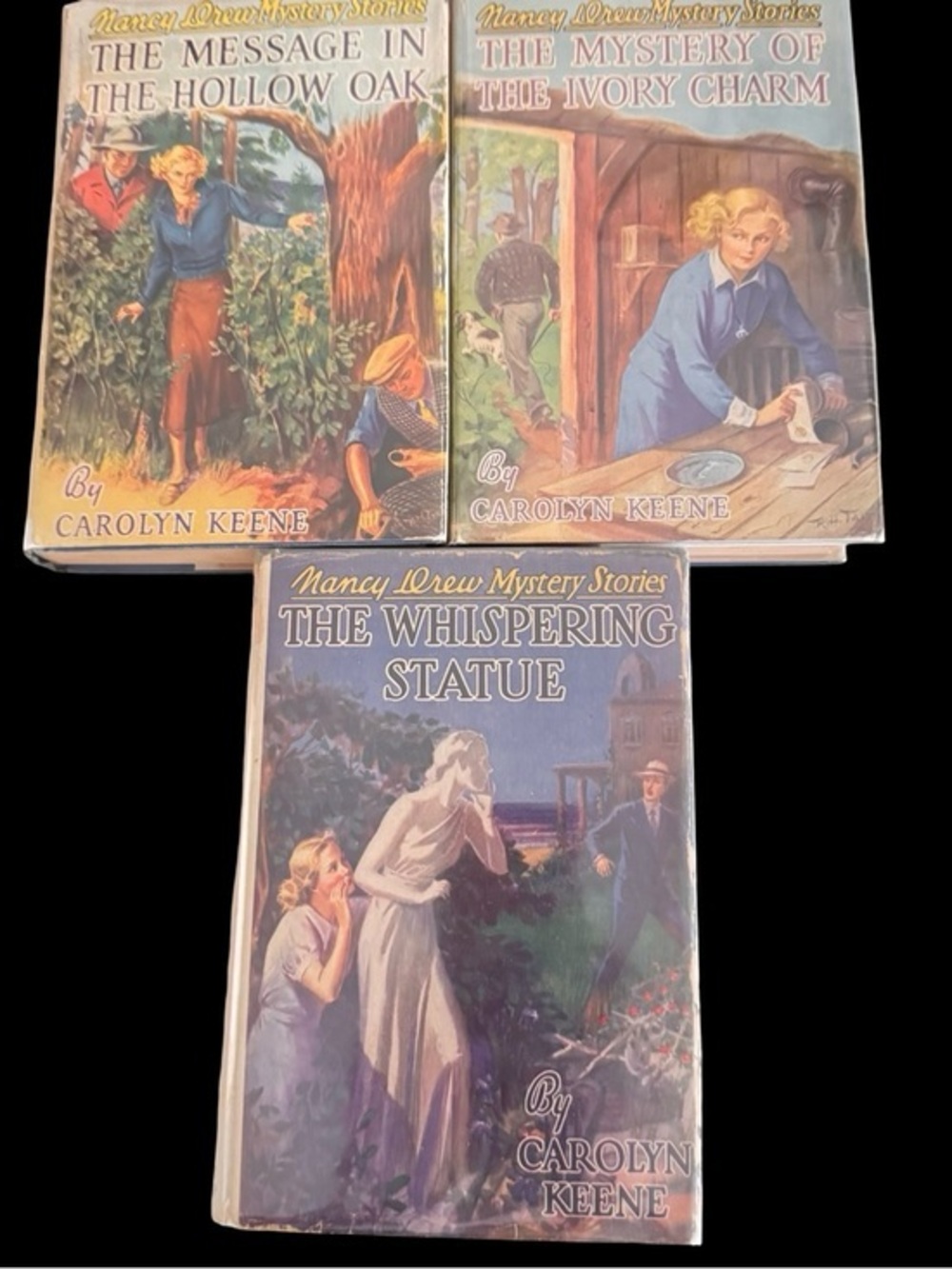 Nancy Drew #12 13 14 Carolyn Keene Grosset Dunlap DJ Lot of 3 1930s Vintage Book
